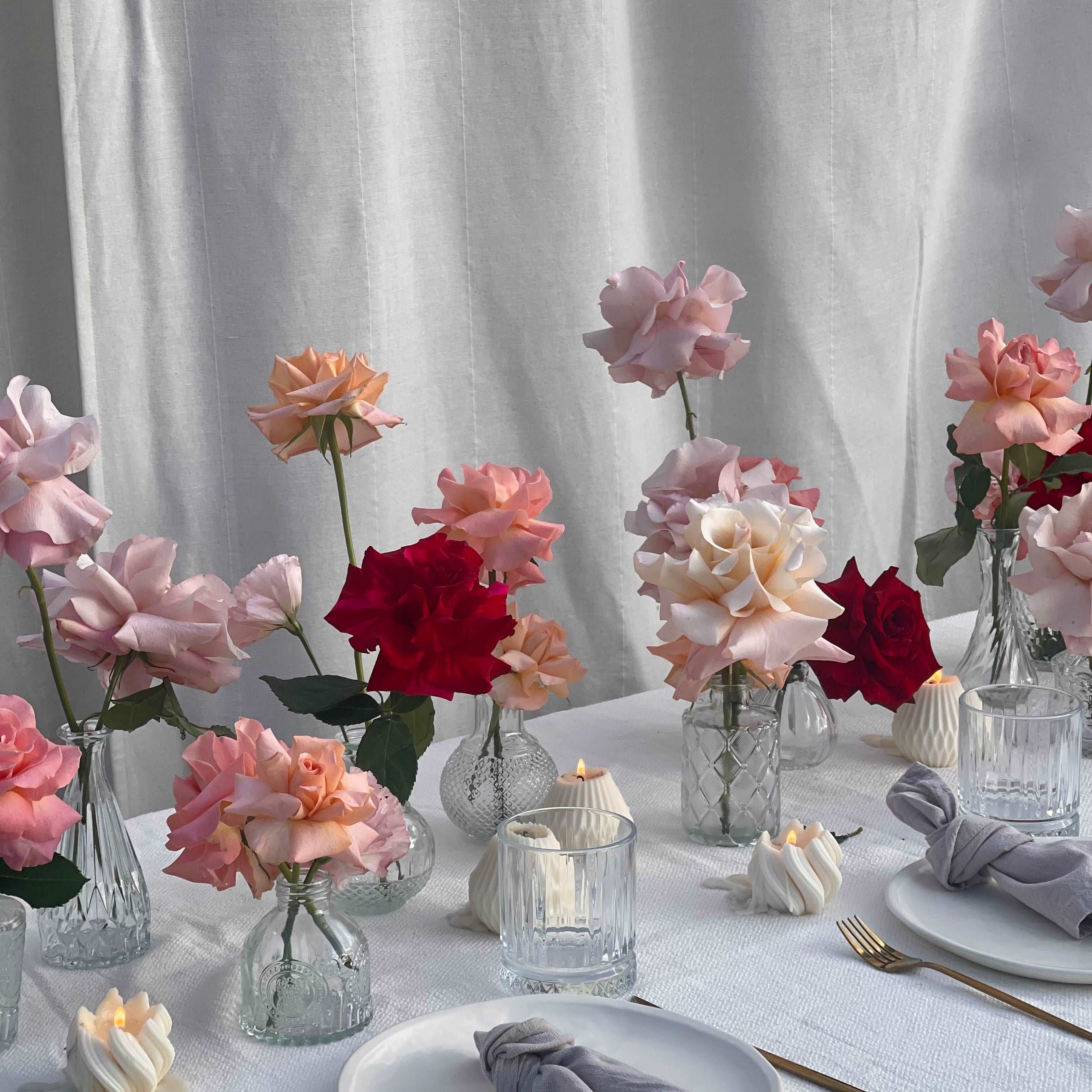 A La Carte: Roses En Masse Bud Vase Package - GIA STUDIO